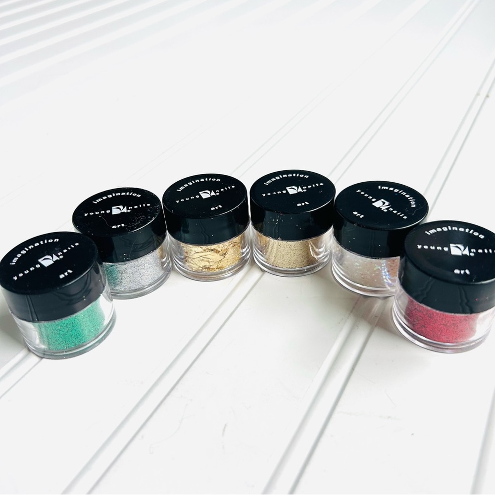 Young Nails Imagination Nail Art Glitter Foil SET of 6